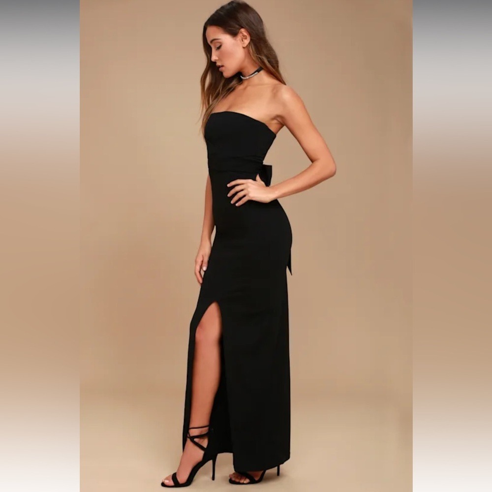 Own the Night Black Strapless Dress